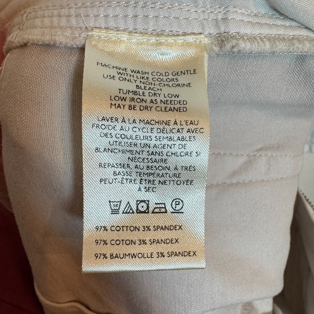 Pilcro Wide Leg Crop Pants‎ Women's 28 Beige Khaki High Rise Casual Cotton Blend - Picture 6 of 8